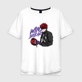 Мужская футболка хлопок Oversize с принтом Vinny Hong в Курске, 100% хлопок | свободный крой, круглый ворот, “спинка” длиннее передней части | anime | manhwa | vinny hong | windbreaker | аниме | ветролом | манга | манхва
