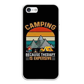 Чехол для iPhone 5/5S матовый с принтом Camping в Курске, Силикон | Область печати: задняя сторона чехла, без боковых панелей | Тематика изображения на принте: camp | camping | retro | travel | винтаж | интроверт | кемпинг | отдых | отпуск | приключение | ретро | социопат | туризм | турист | туристические | юмор