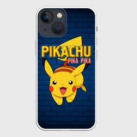 Чехол для iPhone 13 mini с принтом ПИКА ПИКА | PIKA PIKA в Курске,  |  | pika | pikachu | аниме | игры | пика | пикачу | покемон | покемоны