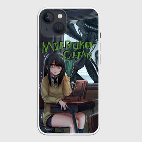 Чехол для iPhone 13 с принтом Мерико Чан в Курске,  |  | anime | manga | mieruko chan | девочка которая видит это | комиксы | манга | мерико чан | ужас | хоррор