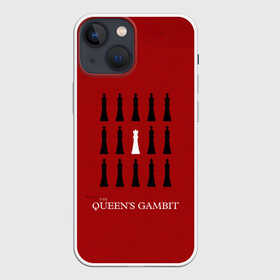 Чехол для iPhone 13 mini с принтом Белая королева в Курске,  |  | chess | serial | the queens gambit | аня тейлор джой | сериал | сериалы | ход королевы | шахматы | элизабет хармон