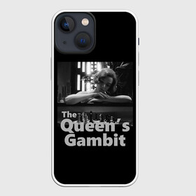 Чехол для iPhone 13 mini с принтом Sad Queen в Курске,  |  | chess | serial | the queens gambit | аня тейлор джой | сериал | сериалы | ход королевы | шахматы | элизабет хармон