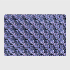 Магнитный плакат 3Х2 с принтом Сине-фиолетовый цветочный узор в Курске, Полимерный материал с магнитным слоем | 6 деталей размером 9*9 см | однотонный | ретро | синие цветы | темный узор | цветочный узор | цветы