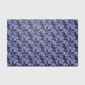 Головоломка Пазл магнитный 126 элементов с принтом Сине-фиолетовый цветочный узор в Курске, полимерный материал с магнитным слоем | 126 деталей, размер изделия —  180*270 мм | однотонный | ретро | синие цветы | темный узор | цветочный узор | цветы