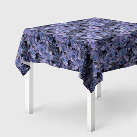 Скатерть 3D с принтом Сине-фиолетовый цветочный узор в Курске, 100% полиэстер (ткань не мнется и не растягивается) | Размер: 150*150 см | однотонный | ретро | синие цветы | темный узор | цветочный узор | цветы
