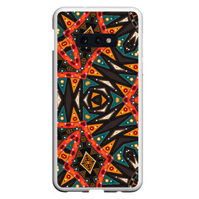 Чехол для Samsung S10E с принтом Абстрактный арабский узор  в Курске, Силикон | Область печати: задняя сторона чехла, без боковых панелей | абстрактный | арабский | восточный | геометрические фигуры | заплатки | коричневый | оранжевый | орнамент | пэчворк | современный