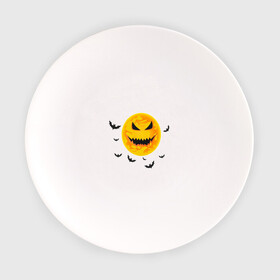 Тарелка с принтом Halloween  в Курске, фарфор | диаметр - 210 мм
диаметр для нанесения принта - 120 мм | Тематика изображения на принте: drawing | halloweencostume | pumpkin | праздник | хэллоуин