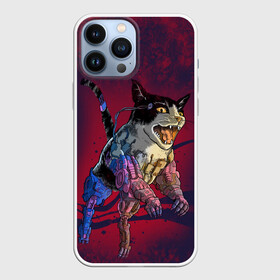 Чехол для iPhone 13 Pro Max с принтом CYBERCAT | КИБЕРКОТ (Z) в Курске,  |  | 2077 | cat | cats | cyber cat | meow | кибер кот | киберкот | кот | котик | котики | коты | кошка | кошки | красивая кошка | мяу