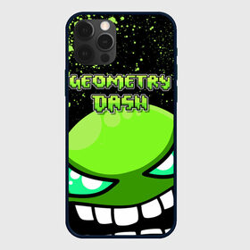 Чехол для iPhone 12 Pro с принтом Geometry Dash (Green) в Курске, силикон | область печати: задняя сторона чехла, без боковых панелей | dash | geometry | geometry dash | геометри десш | квадрат | мобильная игра | шеометри даш