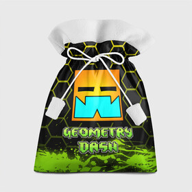 Подарочный 3D мешок с принтом Geometry Dash (Классика) в Курске, 100% полиэстер | Размер: 29*39 см | Тематика изображения на принте: dash | geometry | geometry dash | геометри десш | квадрат | мобильная игра | шеометри даш