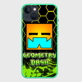 Чехол для iPhone 13 с принтом Geometry Dash (Классика) в Курске,  |  | dash | geometry | geometry dash | геометри десш | квадрат | мобильная игра | шеометри даш