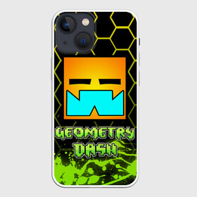 Чехол для iPhone 13 mini с принтом Geometry Dash (Классика) в Курске,  |  | dash | geometry | geometry dash | геометри десш | квадрат | мобильная игра | шеометри даш
