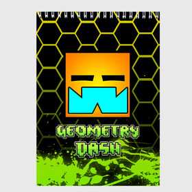 Скетчбук с принтом Geometry Dash (Классика) в Курске, 100% бумага
 | 48 листов, плотность листов — 100 г/м2, плотность картонной обложки — 250 г/м2. Листы скреплены сверху удобной пружинной спиралью | Тематика изображения на принте: dash | geometry | geometry dash | геометри десш | квадрат | мобильная игра | шеометри даш