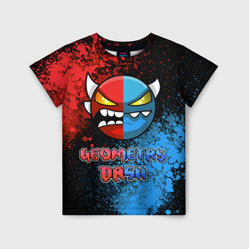 Детская футболка 3D Geometry Dash (Red | Blue) купить в Курске