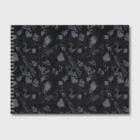 Альбом для рисования с принтом Темный серый узор мемфис в Курске, 100% бумага
 | матовая бумага, плотность 200 мг. | абстрактный | геометрический | детский | клетка | клетчатый узор | линии | мемфис | популярный | современный | темно черный | школьный