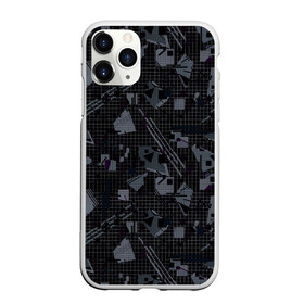 Чехол для iPhone 11 Pro Max матовый с принтом Темный серый узор мемфис в Курске, Силикон |  | абстрактный | геометрический | детский | клетка | клетчатый узор | линии | мемфис | популярный | современный | темно черный | школьный