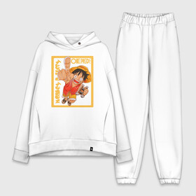 Женский костюм хлопок Oversize с принтом Monkey D. Luffy One Piece в Курске,  |  | anime | manga | monkey d. luffy | one piece | аниме | большой куш | ван пис | вон пис | гол д. роджер | кайдо | король пиратов | луфи | луффи | манга | манки д. луффи | нами | нико робин | пират | портгас д. эйс | ророноа зоро