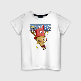 Детская футболка хлопок с принтом Тони Тони Чоппер One Piece в Курске, 100% хлопок | круглый вырез горловины, полуприлегающий силуэт, длина до линии бедер | one piece | tony tony chopper | аниме | большой куш | ван пис | великий флот | вон пис | врач | любитель сладкой ваты | манга | ниндзя пирато минко самурайский альянс | пират | пираты соломенной шляпы