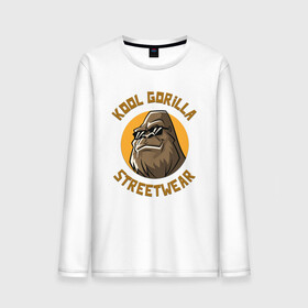 Мужской лонгслив хлопок с принтом Koll Gorilla Streetwear в Курске, 100% хлопок |  | gorilla | koll gorilla | streetwear | горилла | обезьяна