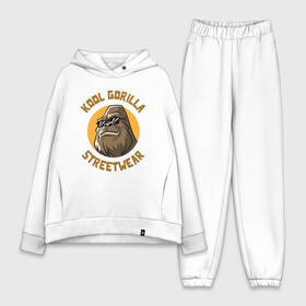 Женский костюм хлопок Oversize с принтом Koll Gorilla Streetwear в Курске,  |  | gorilla | koll gorilla | streetwear | горилла | обезьяна