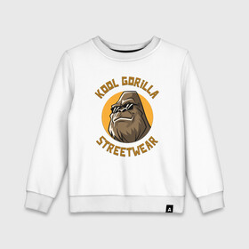 Детский свитшот хлопок с принтом Koll Gorilla Streetwear в Курске, 100% хлопок | круглый вырез горловины, эластичные манжеты, пояс и воротник | gorilla | koll gorilla | streetwear | горилла | обезьяна