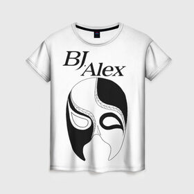 Женская футболка 3D с принтом Маска BJ Alex в Курске, 100% полиэфир ( синтетическое хлопкоподобное полотно) | прямой крой, круглый вырез горловины, длина до линии бедер | alex | bj | bj alex | алекс | ан джи вон | аниме | дживон | маска | сенен ай | стример