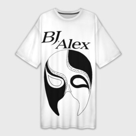 Платье-футболка 3D с принтом Маска BJ Alex в Курске,  |  | Тематика изображения на принте: alex | bj | bj alex | алекс | ан джи вон | аниме | дживон | маска | сенен ай | стример