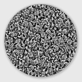 Коврик для мышки круглый с принтом Genshin impact elements в Курске, резина и полиэстер | круглая форма, изображение наносится на всю лицевую часть | anime | rpg | аниме | геншин импакт | паттерн | символы | узор | элементы