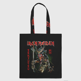 Шоппер 3D с принтом Iron Maiden, Senjutsu в Курске, 100% полиэстер | Плотность: 200 г/м2; Размер: 34×35 см; Высота лямок: 30 см | iron maiden | senjutsu | айрон мейден | группы | музыка | рок | самурпй | хеви метал | череп