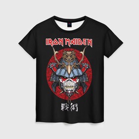 Женская футболка 3D с принтом Iron Maiden, Senjutsu в Курске, 100% полиэфир ( синтетическое хлопкоподобное полотно) | прямой крой, круглый вырез горловины, длина до линии бедер | Тематика изображения на принте: iron maiden | senjutsu | айрон мейден | группы | музыка | рок | самурпй | хеви метал | череп