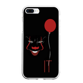 Чехол для iPhone 7Plus/8 Plus матовый с принтом Pennywise it в Курске, Силикон | Область печати: задняя сторона чехла, без боковых панелей | Тематика изображения на принте: it | pennywise | клоун | красный шарик | оно | пеннивайз