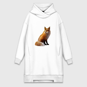 Платье-худи хлопок с принтом лиса в Курске,  |  | животное | зверь | лисица | пушистая лисичка | хищник