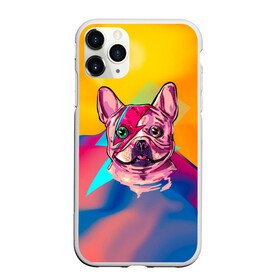 Чехол для iPhone 11 Pro Max матовый с принтом Собака с молнией в Курске, Силикон |  | dog | бульдог | гроза | молния | мопс | пес | собака | собаки | собачка | текстура