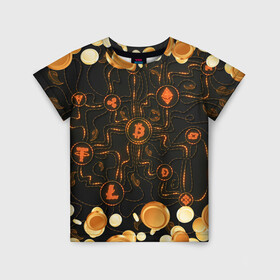 Детская футболка 3D с принтом Криптовалюта | Crypto (Z) в Курске, 100% гипоаллергенный полиэфир | прямой крой, круглый вырез горловины, длина до линии бедер, чуть спущенное плечо, ткань немного тянется | binance coin | bitcoin | blockchain | btc | cardano | crypto | ethereum | litecoin | polkadot | tether | xrp | биткоин | блокчейн | валюта | деньги | криптовалюта | майнер | майнинг | цифровая валюта | цифровое золото | эфир