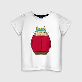 Детская футболка хлопок с принтом Totoro Cartman в Курске, 100% хлопок | круглый вырез горловины, полуприлегающий силуэт, длина до линии бедер | ghibli | japan | nature | neigbor | neighbour | totoro | анимация | аниме | гибли | друг | животные | лес | милый | мир | миядзаки | мой сосед тоторо | мульт | мультфильм | природа | сосед | тоторо | хаяо | хранитель | япония