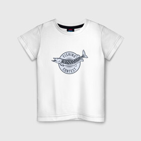 Детская футболка хлопок с принтом Рыболовное соревнование в Курске, 100% хлопок | круглый вырез горловины, полуприлегающий силуэт, длина до линии бедер | fish | fishing | мужику | мужчине | на рыбалке | на рыбалку | рыба | рыбак | рыбакам | рыбаку | рыбалка | удочка