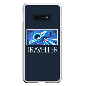 Чехол для Samsung S10E с принтом Traveller в Курске, Силикон | Область печати: задняя сторона чехла, без боковых панелей | game | games | no mans sky | no men sky | space | выжывалка | игра | игры | космические корабли | космический корабль | космос | ноу менс скай | планеты | путешествие | путешествия