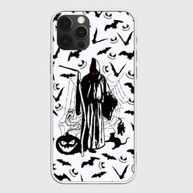 Чехол для iPhone 12 Pro с принтом Хэллоуин, Grim Reaper в Курске, силикон | область печати: задняя сторона чехла, без боковых панелей | Тематика изображения на принте: bat | death | ghost | halloween | horror | spiderweb | вампиры | летучая мышь | летучие мыши | нечистая сила | нечисть | пауки | паутина | привидение | призрак | страшный | тыква | тьма | хеллоуин | хоррор | хэллоуин