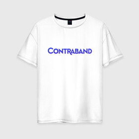 Женская футболка хлопок Oversize с принтом Contraband в Курске, 100% хлопок | свободный крой, круглый ворот, спущенный рукав, длина до линии бедер
 | gamers | games | xbox | иллюстрация | контрабанда