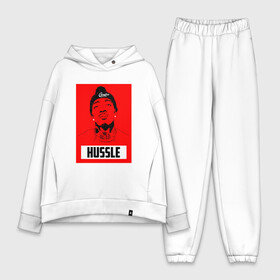 Женский костюм хлопок Oversize с принтом Red Hussle в Курске,  |  | coast | hip hop | hussle | los angeles | new school | nipsey | rap | rapper | rip | tmc | victory lap | west | диджей | лос анджелес | микрофон | музыка | нипси | рэп | рэпер | сша | хассл | хип хоп