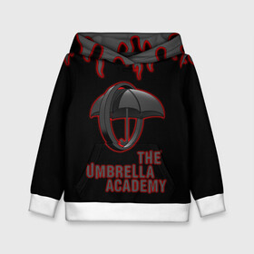 Детская толстовка 3D с принтом The Umbrella Academy | Академи в Курске, 100% полиэстер | двухслойный капюшон со шнурком для регулировки, мягкие манжеты на рукавах и по низу толстовки, спереди карман-кенгуру с мягким внутренним слоем | Тематика изображения на принте: dark horse comics | the umbrella academy | umbrella | академия амбрелла | комикс | комильфо