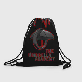 Рюкзак-мешок 3D с принтом The Umbrella Academy | Академи в Курске, 100% полиэстер | плотность ткани — 200 г/м2, размер — 35 х 45 см; лямки — толстые шнурки, застежка на шнуровке, без карманов и подкладки | dark horse comics | the umbrella academy | umbrella | академия амбрелла | комикс | комильфо