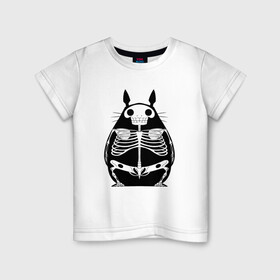 Детская футболка хлопок с принтом Totoro Skeletor в Курске, 100% хлопок | круглый вырез горловины, полуприлегающий силуэт, длина до линии бедер | ghibli | japan | nature | neigbor | neighbour | totoro | анимация | аниме | гибли | друг | животные | лес | милый | мир | миядзаки | мой сосед тоторо | мульт | мультфильм | природа | скелет | сосед | тоторо | хаяо | хранитель