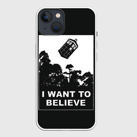 Чехол для iPhone 13 с принтом Я хочу верить в Курске,  |  | doctor who | i want to believe | serial | доктор кто | путешествия во времени | секретные материалы | сериал | сериалы | фантастика