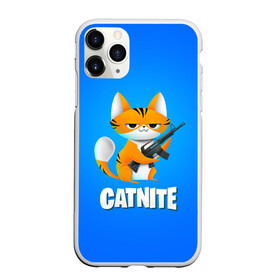 Чехол для iPhone 11 Pro матовый с принтом Catnite в Курске, Силикон |  | cs go | fortnite | кот | котик | смешной кот | смешной фортнайт | фортнайт | шутер