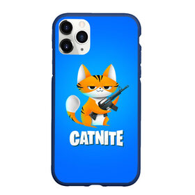 Чехол для iPhone 11 Pro Max матовый с принтом Catnite в Курске, Силикон |  | cs go | fortnite | кот | котик | смешной кот | смешной фортнайт | фортнайт | шутер