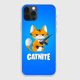 Чехол для iPhone 12 Pro с принтом Catnite в Курске, силикон | область печати: задняя сторона чехла, без боковых панелей | cs go | fortnite | кот | котик | смешной кот | смешной фортнайт | фортнайт | шутер
