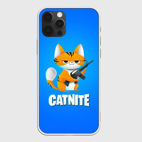 Чехол для iPhone 12 Pro Max с принтом Catnite в Курске, Силикон |  | cs go | fortnite | кот | котик | смешной кот | смешной фортнайт | фортнайт | шутер