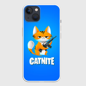 Чехол для iPhone 13 с принтом Catnite в Курске,  |  | cs go | fortnite | кот | котик | смешной кот | смешной фортнайт | фортнайт | шутер