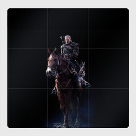 Магнитный плакат 3Х3 с принтом Geralt в Курске, Полимерный материал с магнитным слоем | 9 деталей размером 9*9 см | Тематика изображения на принте: geralt | plotka | the witcher | wild hunt | witcher 3 | ведьмак | ведьмак 3 | геральт | дикая охота | плотва